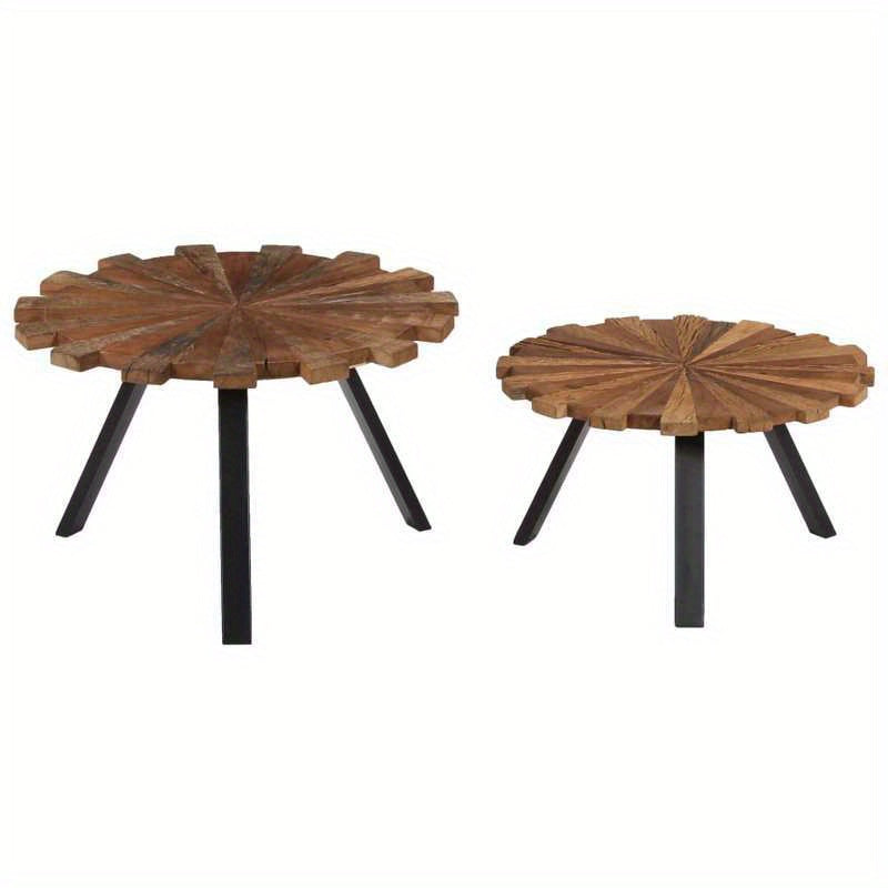Coffee Tables 2pcs solid recycled wood