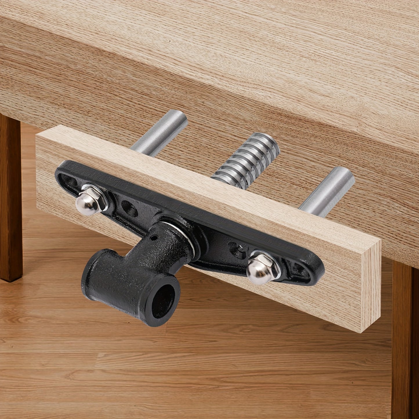 Bankschroef Hout – Bankschroef Zwart – Klem Voor Hout – Houtklem – Werkbankklem – Gietijzer en Koolstofstaal – Verstelbare Klemwijdte – Compact en Duurzaam
