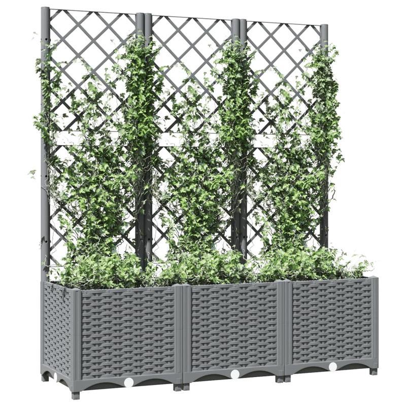 Trellis Plantenbak – Plantenpot – Patio Planter – Raised Garden Bed – Tuinbak – Extra Groot – Weerbestendig PP Materiaal – 120x40x136cm – Lattice Design