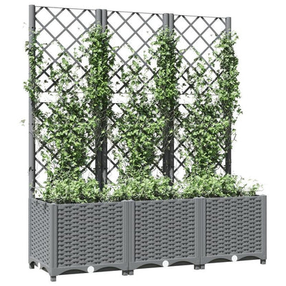 Trellis Plantenbak – Plantenpot – Patio Planter – Raised Garden Bed – Tuinbak – Extra Groot – Weerbestendig PP Materiaal – 120x40x136cm – Lattice Design