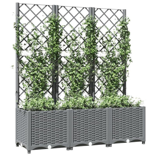 Trellis Plantenbak – Plantenpot – Patio Planter – Raised Garden Bed – Tuinbak – Extra Groot – Weerbestendig PP Materiaal – 120x40x136cm – Lattice Design