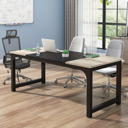 Bureau – Werkplek – Studietafel – Tafel – Industrieel Design – Extra Groot 180x80 cm – Stevig Metaal & Kunsthout – Geschikt Voor 6-8 Personen