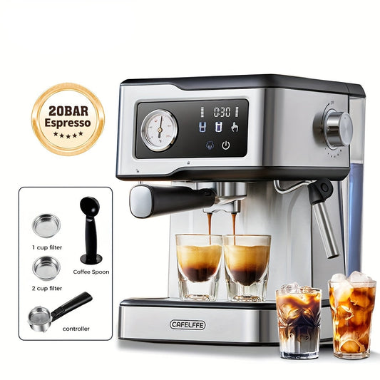 Espressomachine – Koffiezetapparaat – Cappuccinomachine – Latte Macchiatomachine – Melkopschuimer – 3-Speed Temperatuurregeling – 1,5L Afneembaar Waterreservoir