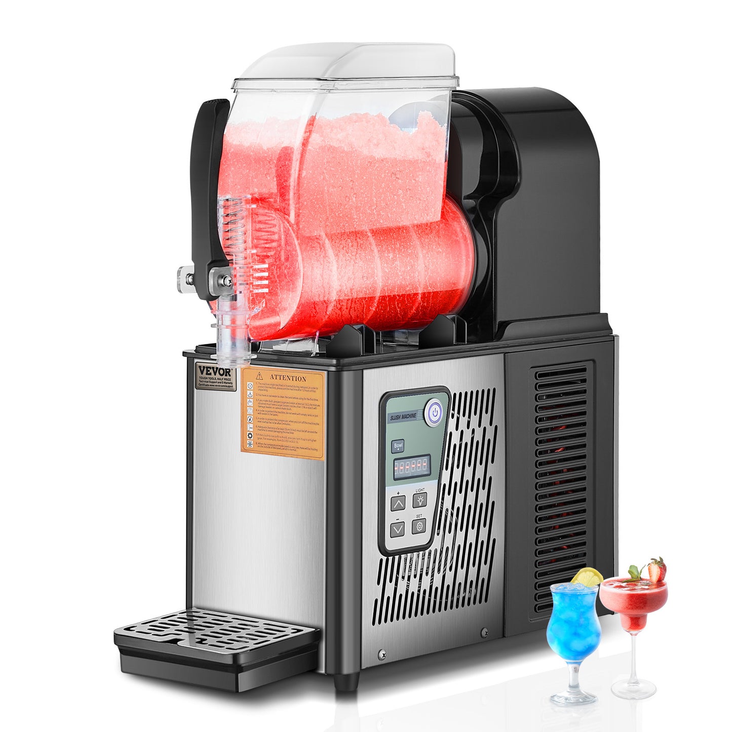 Slushymachine – Slush machine – IJsmachine – Drankenmaker – 4 Liter Inhoud – Flexibele Temperatuurinstellingen – Rvs Behuizing