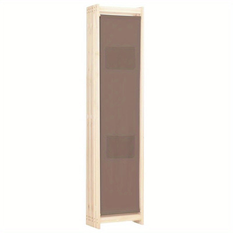 Kamerverdeler – Kamscherm – Ruimteverdeler – Scheidingswand – Panelenscherm – Bruin – 6 Panelen – 240 x 170 cm – Lichtgewicht Stof