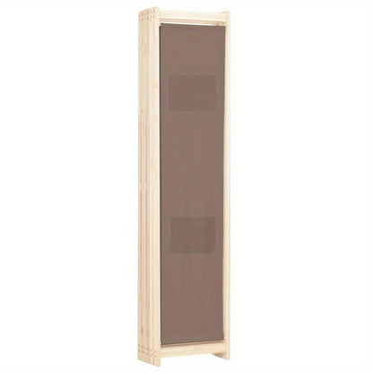 Kamerverdeler – Kamscherm – Ruimteverdeler – Scheidingswand – Panelenscherm – Bruin – 6 Panelen – 240 x 170 cm – Lichtgewicht Stof
