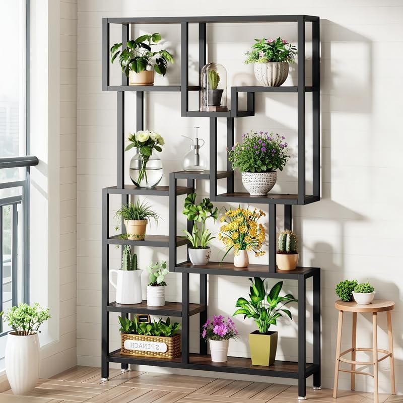 Metalen Boekenkast – Boekenplank – Opbergkast – Stelling – Wandrek – 7-laags Extra Hoog – Stevige Metalen Constructie