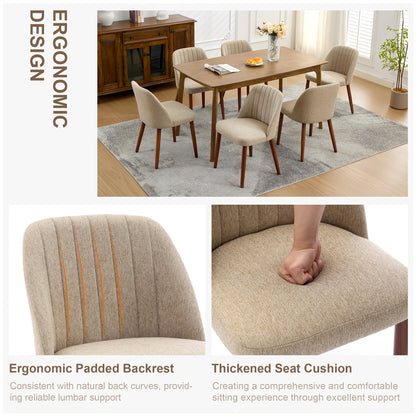 Eetkamerstoelen – Dining Stoelen – Keukenstoelen – Bureaustoelen – Set van 2 – Modern Design – Grijze Gestoffeerde Zitting – Ruimtebesparend & Duurzaam