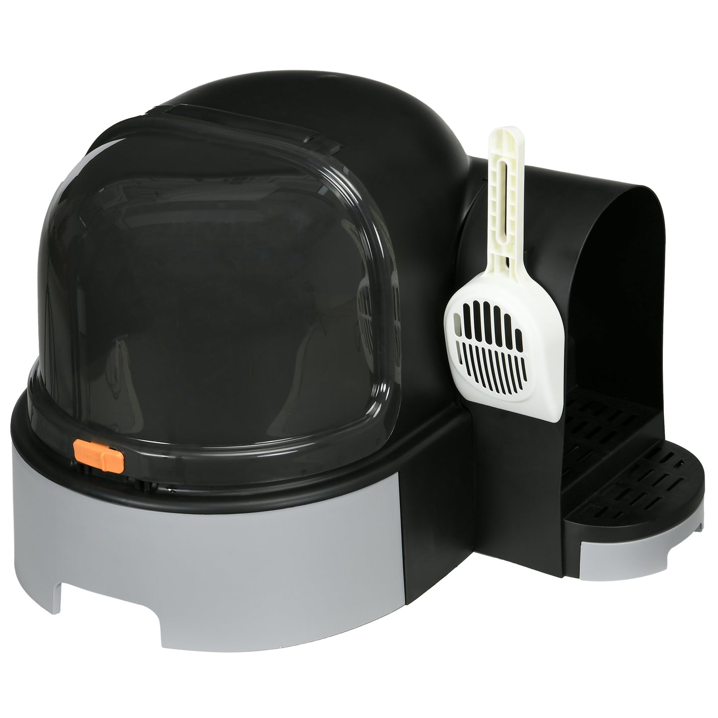 Kattenbak – Kattenbakken – Kattentoilet – Kattenhuis – Gesloten Kattenbak – Makkelijk Schoon Te Maken – Ruime Zij-Ingang – Donkergrijs