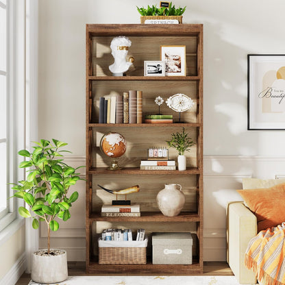 Sidetable – Haltafel – Wandtafel – Consoletafel – Dressoir – Rustiek Houten Design – 6 Kubusvormige Vakken – Ruim 160x30x80 cm