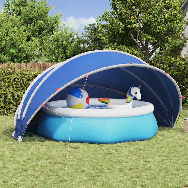 Zwembadkoepel Blauw – Zwembadoverkapping – Zwembadtent – Overkapping Zwembad – Pool Cover – 500x500x236 cm – Lichtgewicht Kunststof