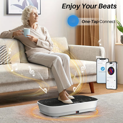 Trillingsplaat – Vibratieplaat – Fitness Plate – Vibratieboard – Workout Trainer – Zwart – 135 kg Max Belastbaarheid – 99 Snelheidsniveaus & Muziekspeler Functie