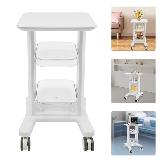 3-Tier No Assembly Needed Storage Cart Professional Beauty Salon Storage Trolley, Beauty Trolley, Salon Organization, Sleek Organizer, Compact Design, Durable Construction, Easy to Clean, Mobile Storage Unit, Storage Organize