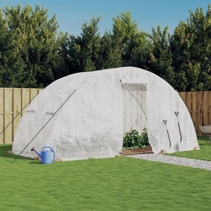 Kas – Serre – Kweekkas – Broeikas – Tuinkas – Witte Stalen Frame – 10 m² Ruimte – 5x2x2,3 Meter Groot
