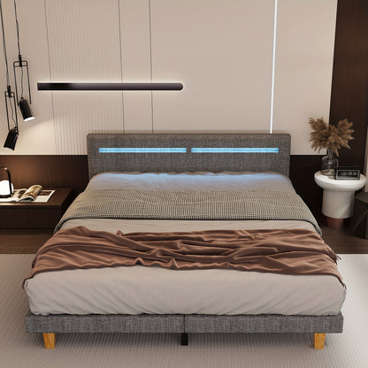 Bedframe Queen – Bedbodem – Tweepersoonsbed – Platformbed – Lattenbodem – Met Metaal En Hout – 180x200 cm – Draagkracht 360 kg