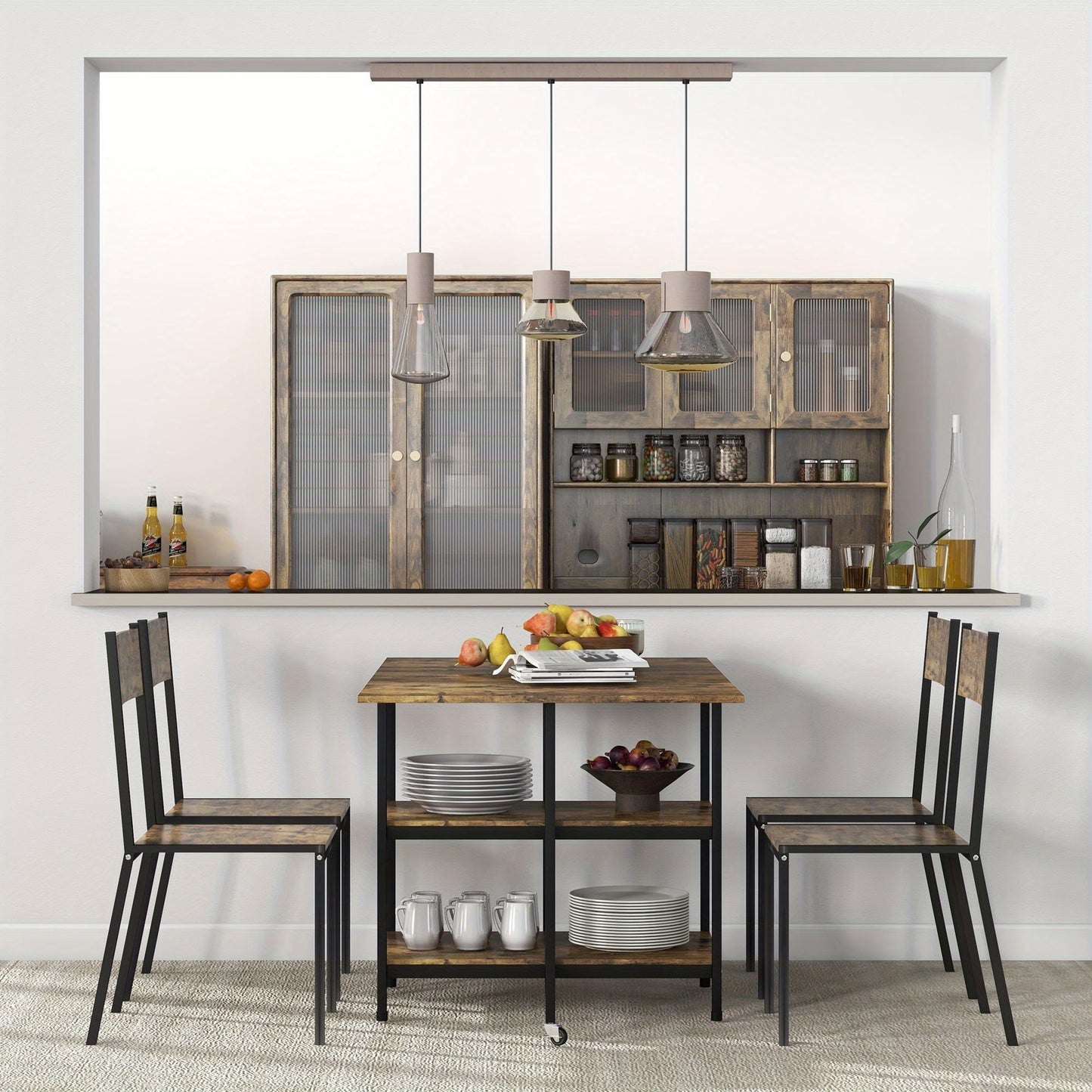 Uitklaptafel – Klaptafel – Inklapbare Tafel – Eettafel – Vouwtafel – Uitschuifbaar – Met Wieltjes – Steviele Stalen Constructie – Ruimtebesparend Design