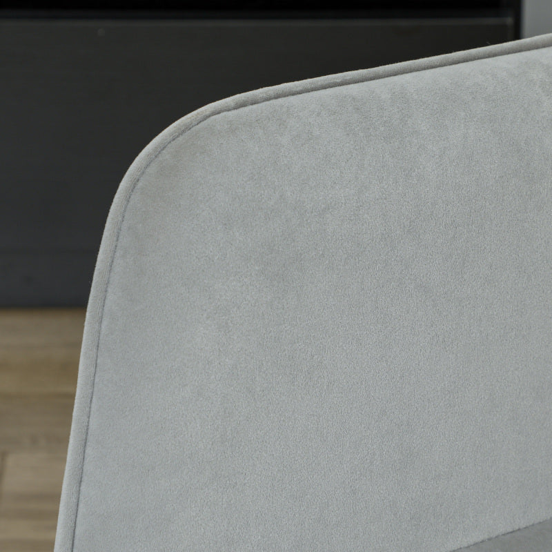 Schommelstoel – Relaxstoel – Fauteuil – Loungestoel – Voedingsstoel – Lichtgrijs Fluwelen Bekleding – Met Houten Sledes en Stabiel Metalen Frame