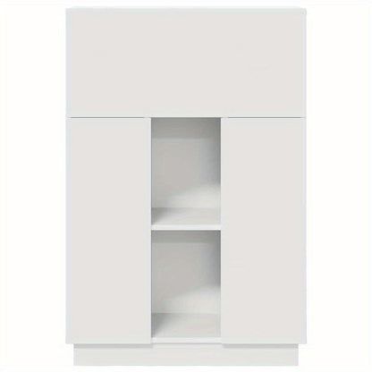 Opbergtafel – Werktafel – Bureau – Studietafel – Schrijfmeubel – Wit – Lade Opbergruimte – Strak Design
