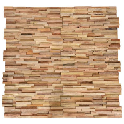 3D Houten Wandpanelen – Wandbekleding – Muurdecoratie – Plafondpanelen – Interieurpanelen – Massief Hardhout – 10 Stuks Mix Kleur – Weerbestendig & Eenvoudig Te Installeren