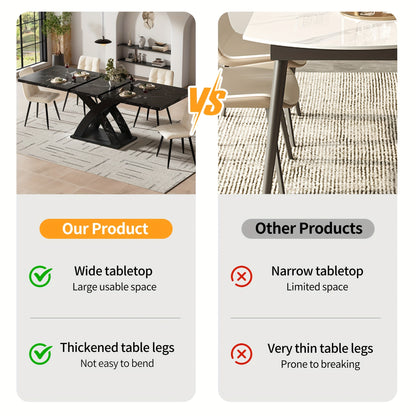 Uitklapbare Eettafel – Uitschuifbare Tafel – Keukentafel – Balkon Tafel – Houten Eettafel – Ruimtebesparend Design – 120-160 cm – Zwart – Geschikt Voor 6 Personen – Hoogwaardige Kwaliteit