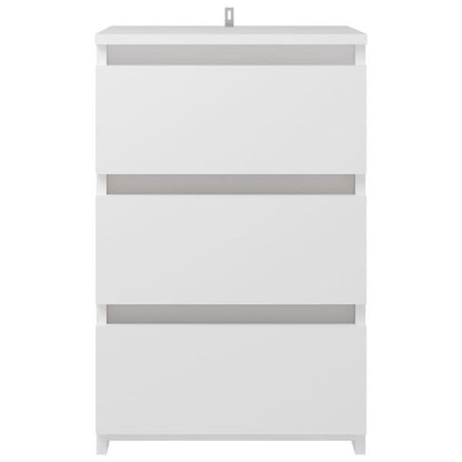 Nachtkastje – Bijzettafel – Ladekast – Bedtafeltje – Opbergkast – Wit – Set Van 2 – Hout – 40x35x62,5 cm – Compact En Robuust