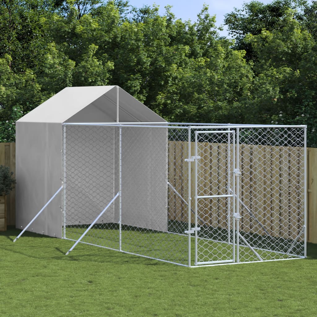 Hondenkennel – Hondenren – Dierenren – Puppyren – Buitenren – 2x6x2,5 Meter – Gegalvaniseerd Staal – UV- en Waterbestendig Polyethyleen