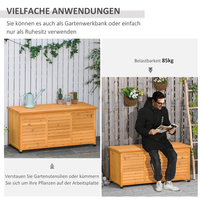 Opbergkist Tuin – Kussenbox – Opbergbox – Tuinkist – Tuinopslag – Weerbestendig – Stevig Vurenhout – Flip-Top Deksel – Antislip Voeten