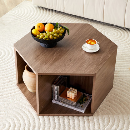 Hexagonal Multifunctional Coffee Table | 79 x 69.4 x 40 cm, Easy-to-Assemble, Modern Style, Suitable for Diverse Spaces, Metal Construction
