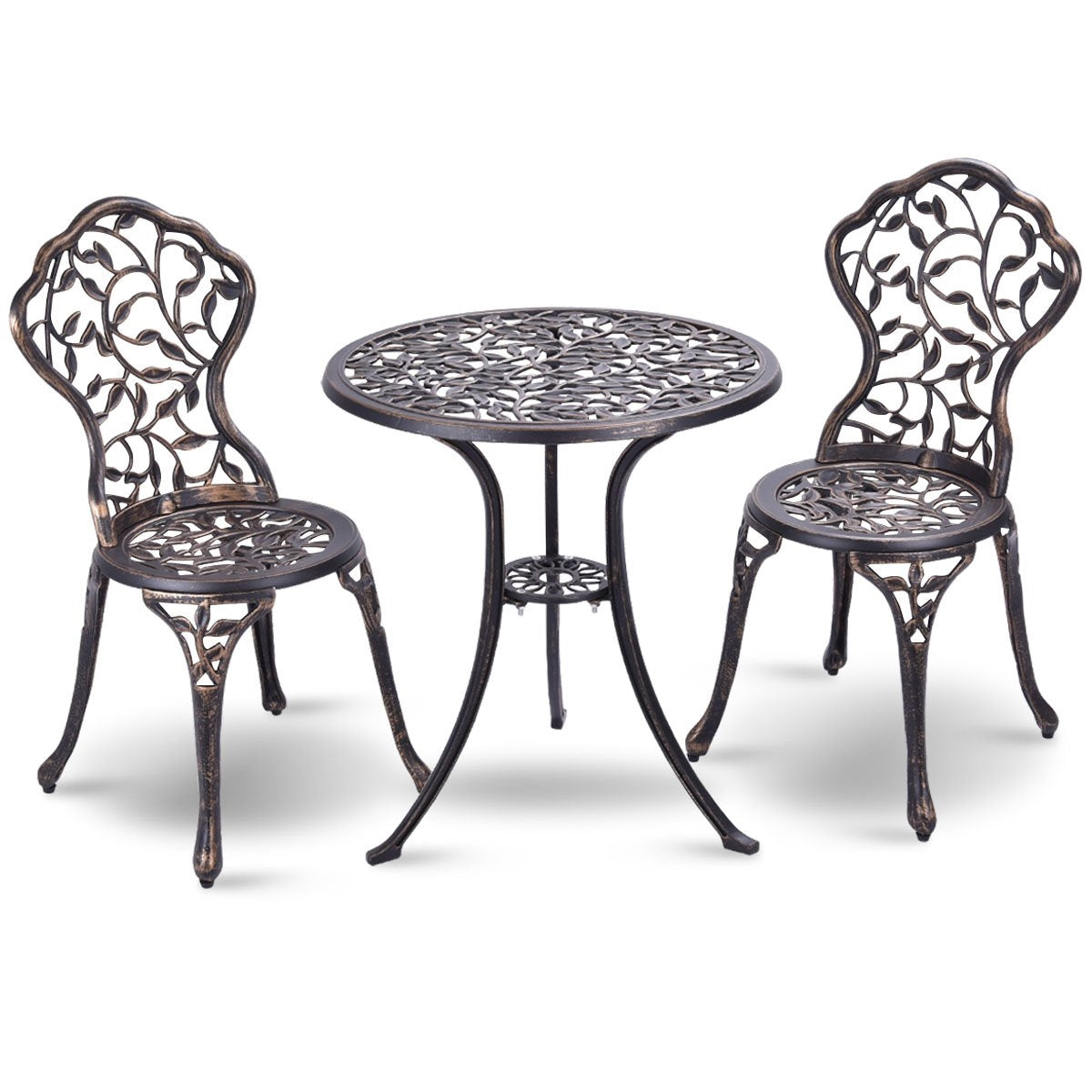 Tuinmeubelset 3-delig – Balkonset – Balkonmeubilair – Terrasmeubels – Tuinmeubilair – Aluminium Gietmateriaal – Weerbestendig – Compact Design