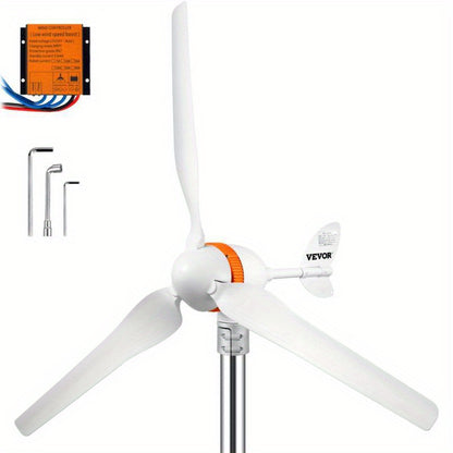 12V Windturbine Generator – Windenergie Generator – Windmolen – Compacte Turbine – 400W Output – MPPT-Controller – Volautomatisch Richtbaar