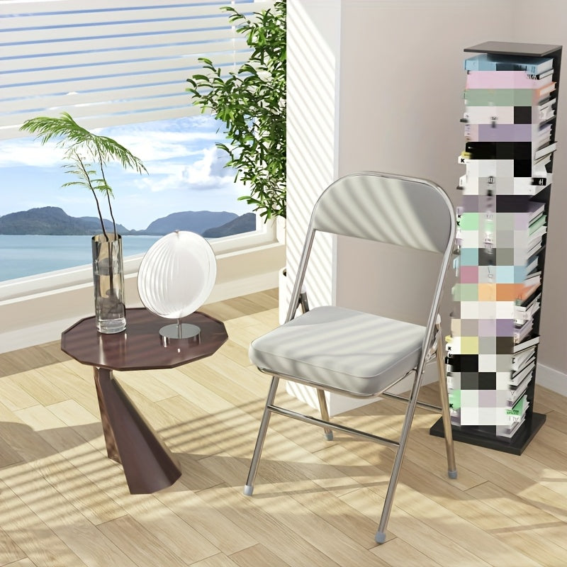 Set van 4 Eetkamerstoelen – Grijs Kunstleer met Comfortabele Bekleding – Stijlvol en Duurzaam Ontwerp voor Restaurant, Keuken, Woonkamer of Conferentieruimte