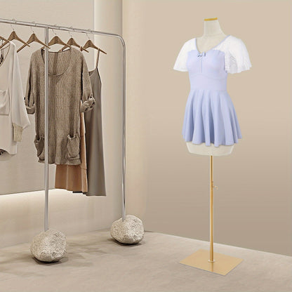 Dames Etalagepop – Modepop – Mannequin – Paspop – Winkelpop – Verstelbare Hoogte 150-210 cm – Duurzaam PU Materiaal – Wit