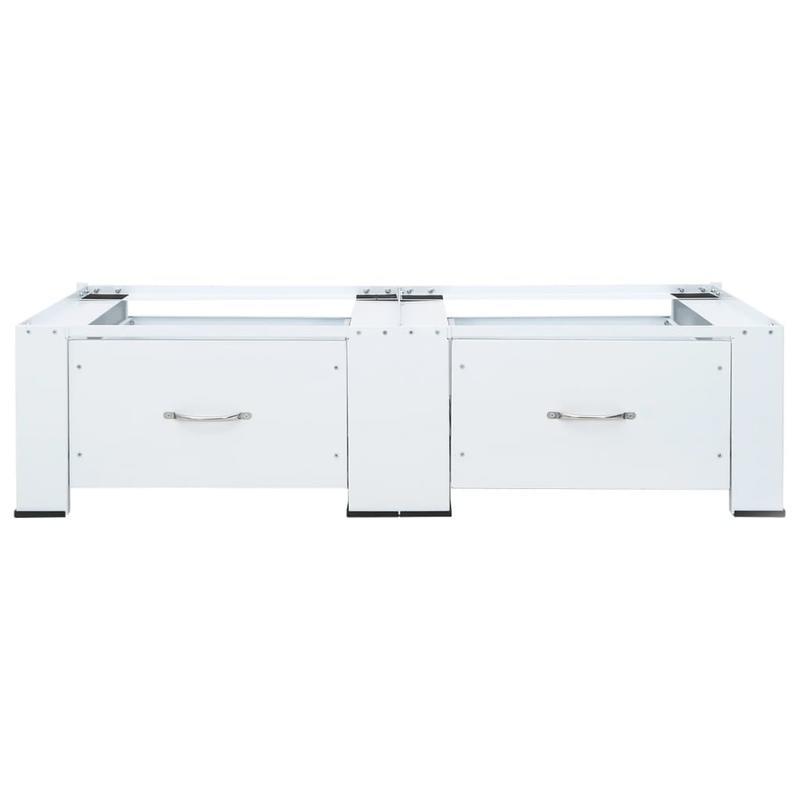 Wasmachine Onderkast – Wasmachine Onderstel – Wasmachine Plint – Wasmachine Sokkel – Wasmachine Basis – Dubbele Wasmachine Onderkast – Stevig Kunststof – Verstelbare Voeten