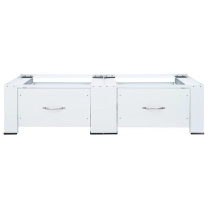 Wasmachine Onderkast – Wasmachine Onderstel – Wasmachine Plint – Wasmachine Sokkel – Wasmachine Basis – Dubbele Wasmachine Onderkast – Stevig Kunststof – Verstelbare Voeten
