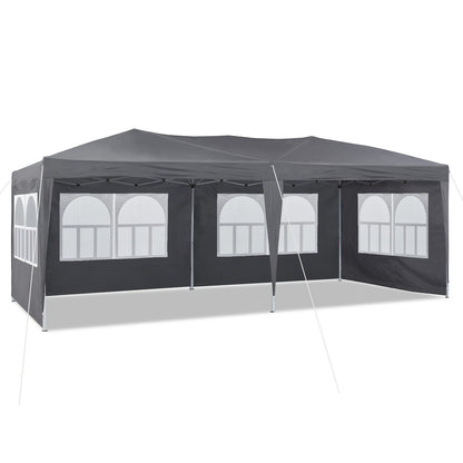 Voortent – Partytent – Tuinkamer – Paviljoen – Gazebo – 3x6 Meter – UV-Bescherming – Roestvrij Stalen Frame