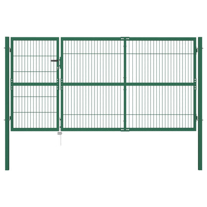Tuinpoort – Tuindeur – Hekpoort – Schuttingpoort – Tuinafscheiding – Gepoedercoat Staal – 350x140 cm – Groen