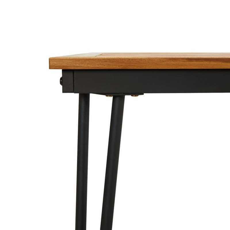 Tafel – Eettafel – Tuinset Tafel – Werktafel – Massief Acaciahout – Hairpin Poten – 180x90x75 cm – Weerbestendig & Afneembare Poten