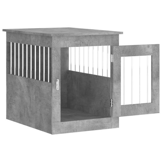 Dierenkooi – Huisdierenkooi – Knaagdierkooi – Konijnenhok – Hondenkooi – Grote Voorste Deur – Veilig Afsluitbaar Slot – Ruim en Duurzaam – Beton Grijs – 55x75x65 cm