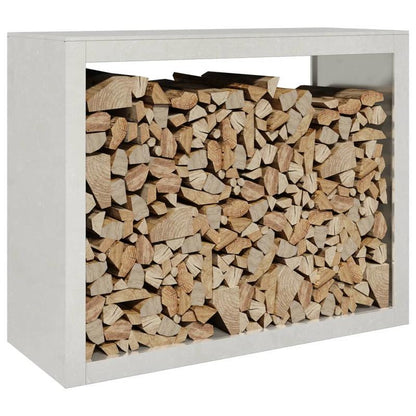 Houthouder – Houtopslag – Brandhoutrek – Buitenrek – Tuinhouder – Roestvrij Staal – 100x40x80 cm – Uittrekbare Plank