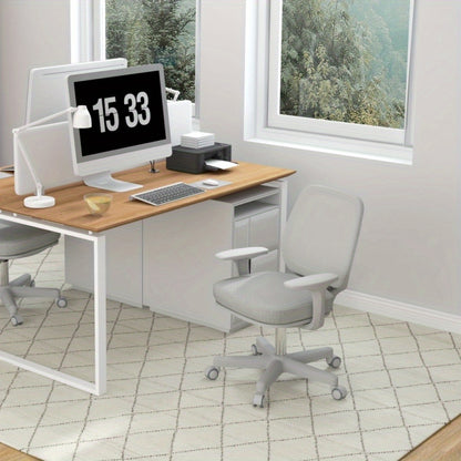 Bureaustoel – Ergonomische Stoel – Office Chair – Kantoorstoel – Verstelbare Bureaustoel – Draaibaar – Ademend Mesh – Max. 120 kg – Grijs