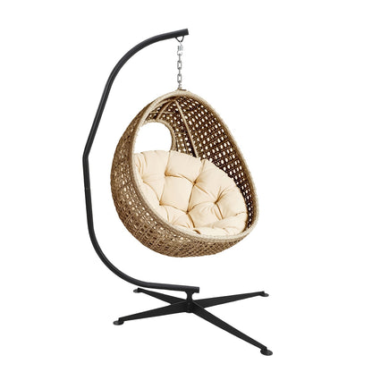 Hangstoelstandaard – Schommelstandaard – Hangstoel Frame – Hangmat Standaard – Zwarte Metalen Steun – Extra Lang 210 cm – Draagkracht 150 kg