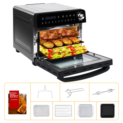 Hot Airfryer – Airfryer Oven – Mini Oven – Heteluchtfriteuse – Rotisserie Oven – 14L Capaciteit – 1800W Met 11 Programma’s En LED Display