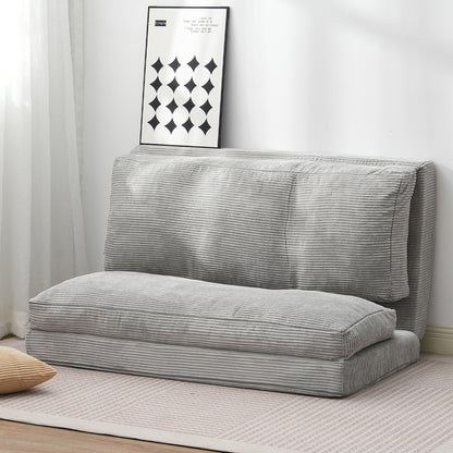 Vouwbank – Slaapbank – Klikklapbank – Bedbank – Loungestoel – Lichtgrijs – Wasbare Hoes – Hoogwaardig Schuim