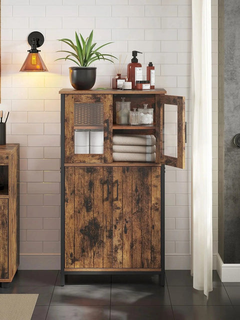 Dressoirkasten - Garderobekast - Speelgoedkast - Opbergkast - Woonkamerkast - Keukenkast - 60 cm x 30 cm x 108 cm - Bruin