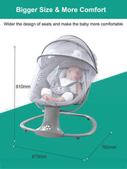 Automatische Wieg - Elektrische Wieg - Zelf bewegende Wieg - Elektrische ledikant - Babybedje - Schommelwieg - Smartwieg - Baby Zitje - Verstelbaar - Timer - Veiligheidsriem - Klamboe - Hemeltje - Hoofdkussen - Afstandsbediening - Audiosysteem