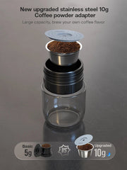 Draagbare Koffiemachine - Elektrisch Koffiezetapparaat - Voor Onderweg - 12V Espresso Maker - Portable Coffee Brew Machine - Warm en Koud Extractie - Opwarm-functie - 15 bar Extractie - 80W