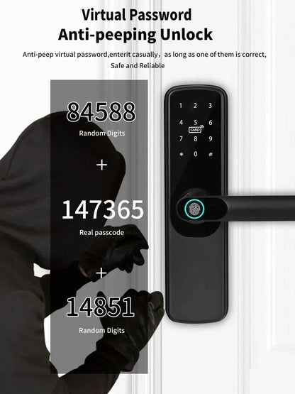 Smartlock - Slim Deurslot - Smart Lock - Vingerafdruk - Toegang Wachtwoord Ic Kaart - Smartlife Ondersteuning