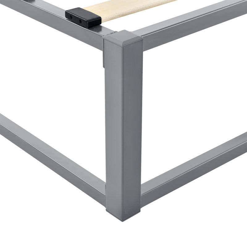 Bedframe – Metalen Bed – Bedframe Met Lattenbodem – Stabiel Bed – Tweepersoonsbed – Zwart – Stevig Gecoat Staal – Onderhoudsvriendelijk