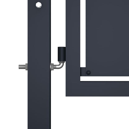 Tuinpoort – Tuindeur – Hekpoort – Schuttingdeur – Poort – Staal – 300x100 cm – Antraciet – Weerbestendig – Modern Design