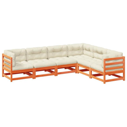 6-delige Tuinset – Lounge Set – Balkonmeubilair – Buitenbank – Tuinmeubelen – Massief Pinewood – Comfortabele Kussens